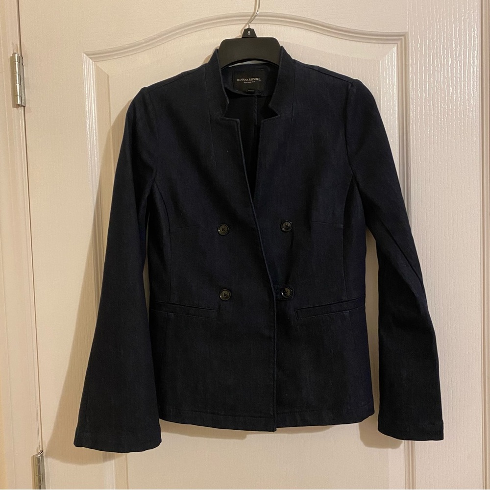 Extraordinary Banana Republic denim blazer jacket size 2